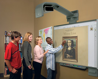 kids using smart board