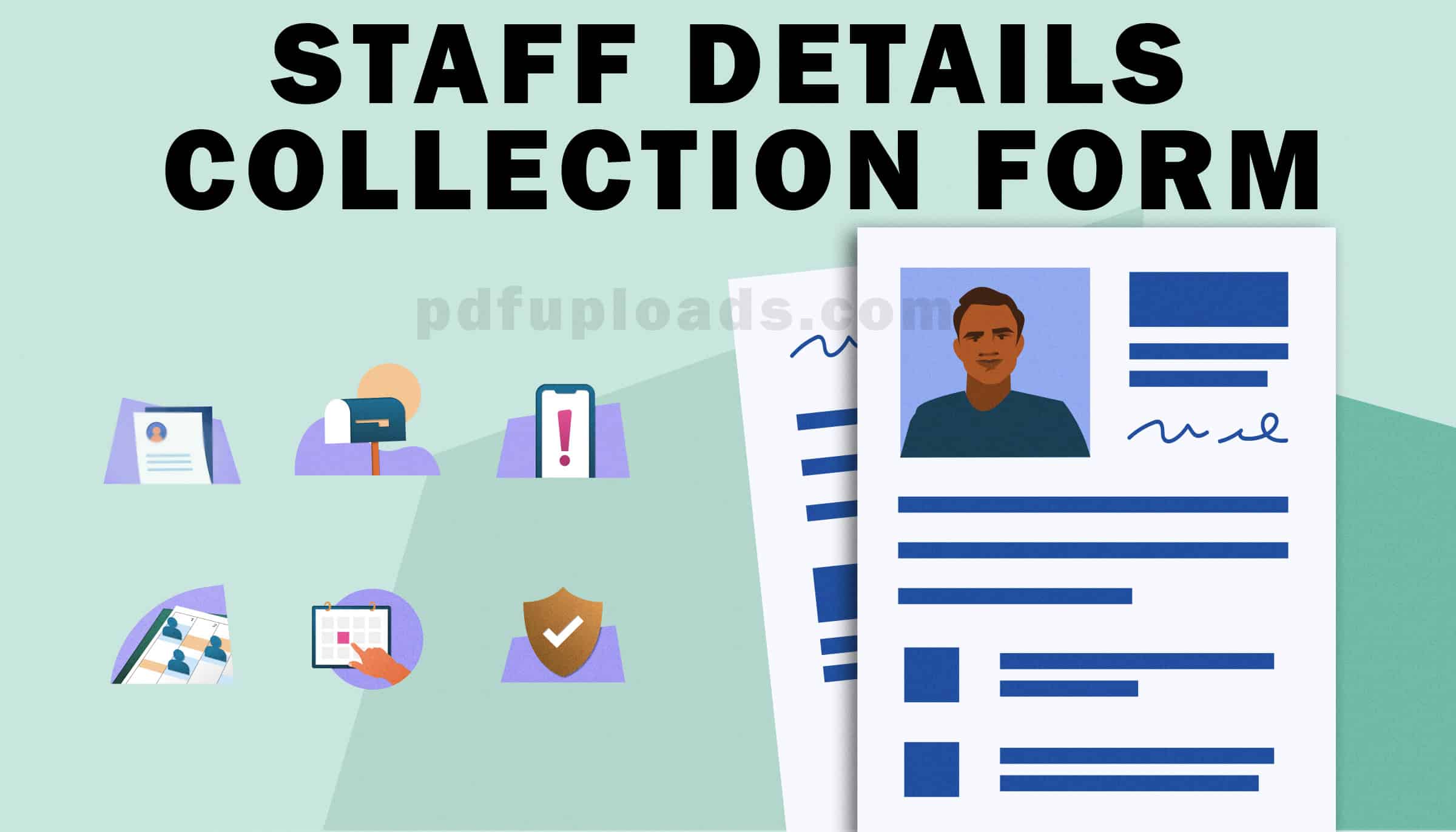 Download Staff Details collection form in PDF format for Shops, Hotels and Business