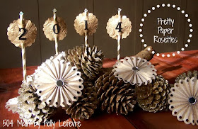 Pretty Paper Rosette Centerpiece Accessory by 504 Main