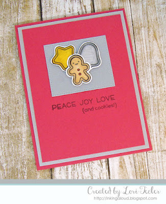 Peace Joy Love (and Cookies!) card-designed by Lori Tecler/Inking Aloud-stamps from Lawn Fawn