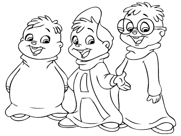 Printable Coloring Pages For Boys  Alvin And The Chipmunks Coloring Pages   Realistic Coloring Pages