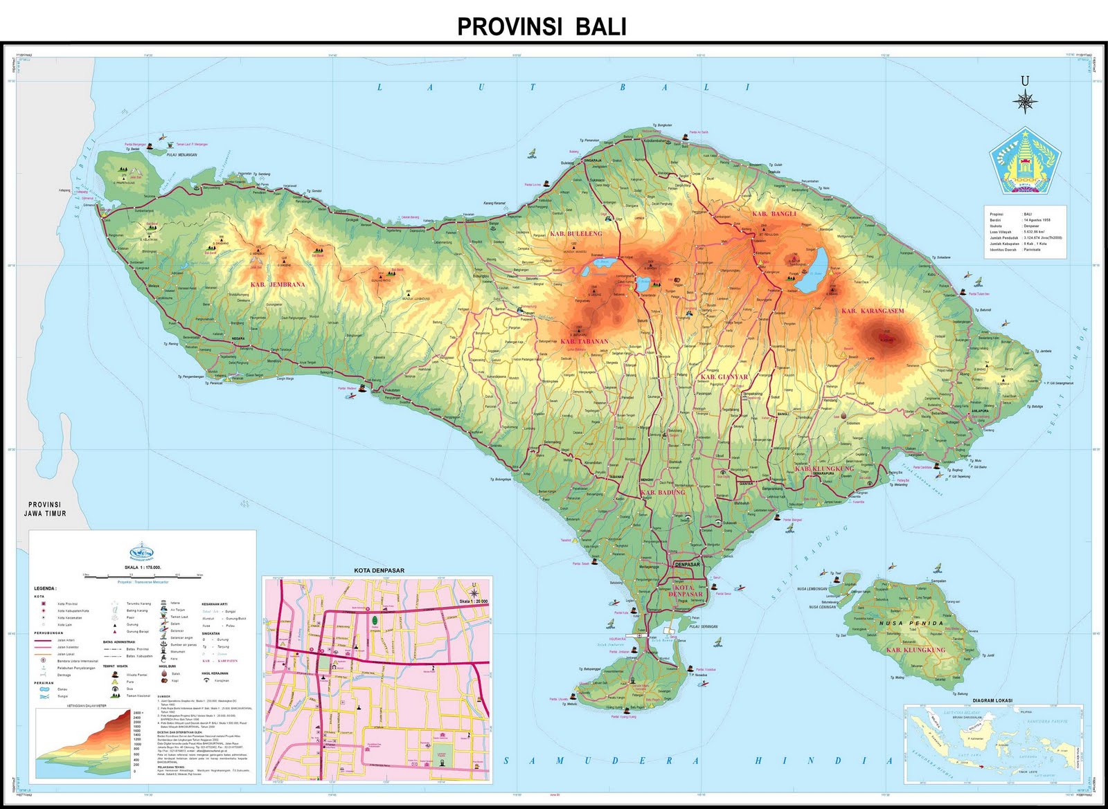 Peta Provinsi Bali