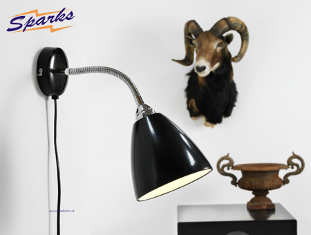 Nordlux Mini Flexible Wall Light in a black finish