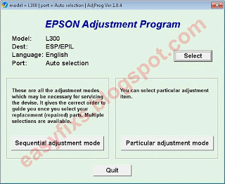 Adjustment Program Epson L300 - ESP EPIL ver.1.0.4