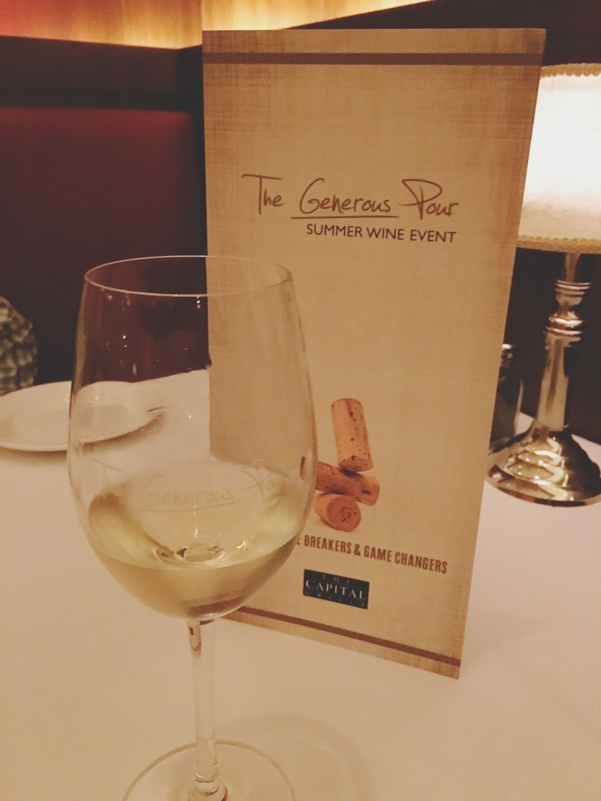 The Generous Pour Summer Wine Event at The Capital Grille - A restaurant in Houston, Texas
