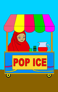 Mewarnai Gambar Anak anak Mewarnai Penjual Pop  Ice 