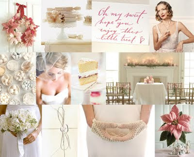 Pink themes for Christmas weddings