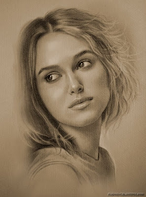 Black and White pencil drawing of Celebrities