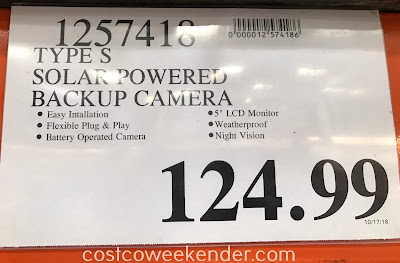 Deal for the Type S Solar Powered HD Quick-Connect Wireless Backup Camera at Costco