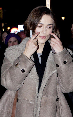 Keira Knightley leaving the Comedy Theatre