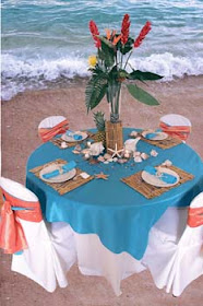 Beautiful Beach Wedding Table Decorations 2011