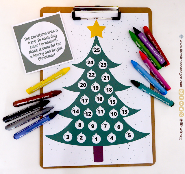 Free Christmas themed activities printable for toddlers. Santa countdown, advent calendar, Christmas tree calendar. Download yours now!