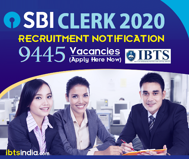 SBI Clerk Notification 2020 PDF Out for 9400+ Vacancies, (Apply Here Now)