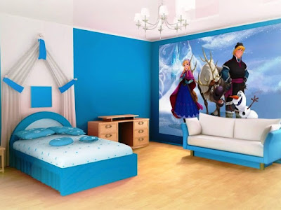 Kamar Anak Perempuan Minimalis Tema Frozen