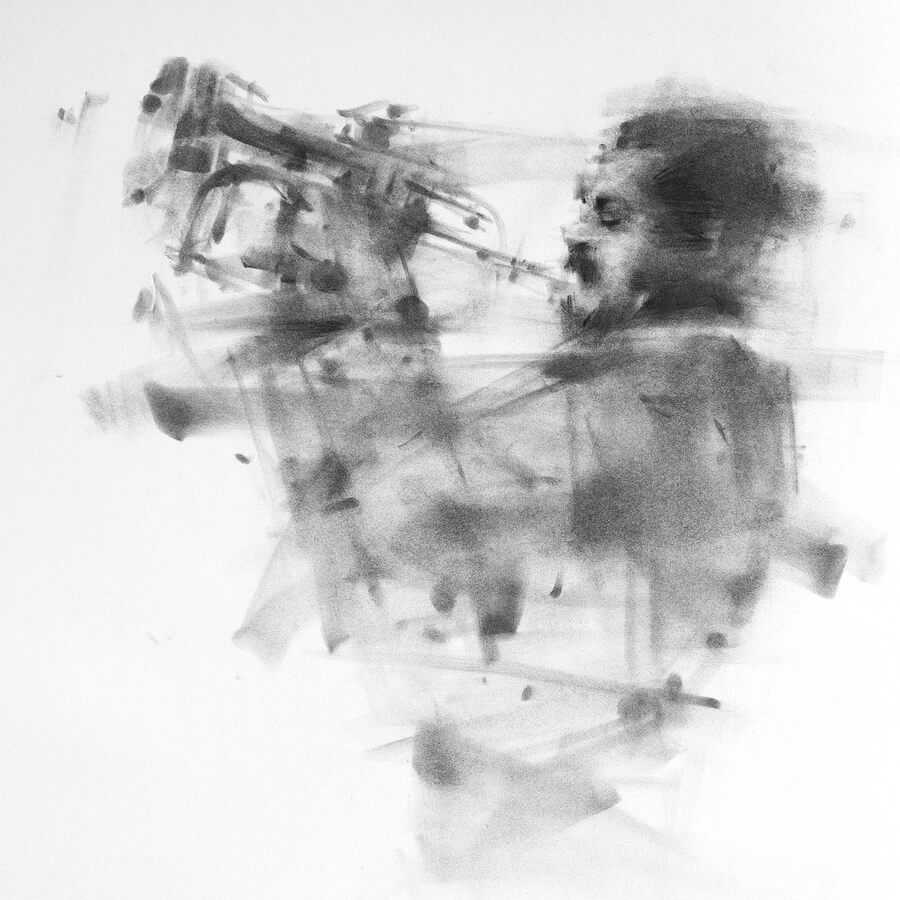 05-Trumpet-player-Charcoal-Drawings-Tianyin-Wang-www-designstack-co