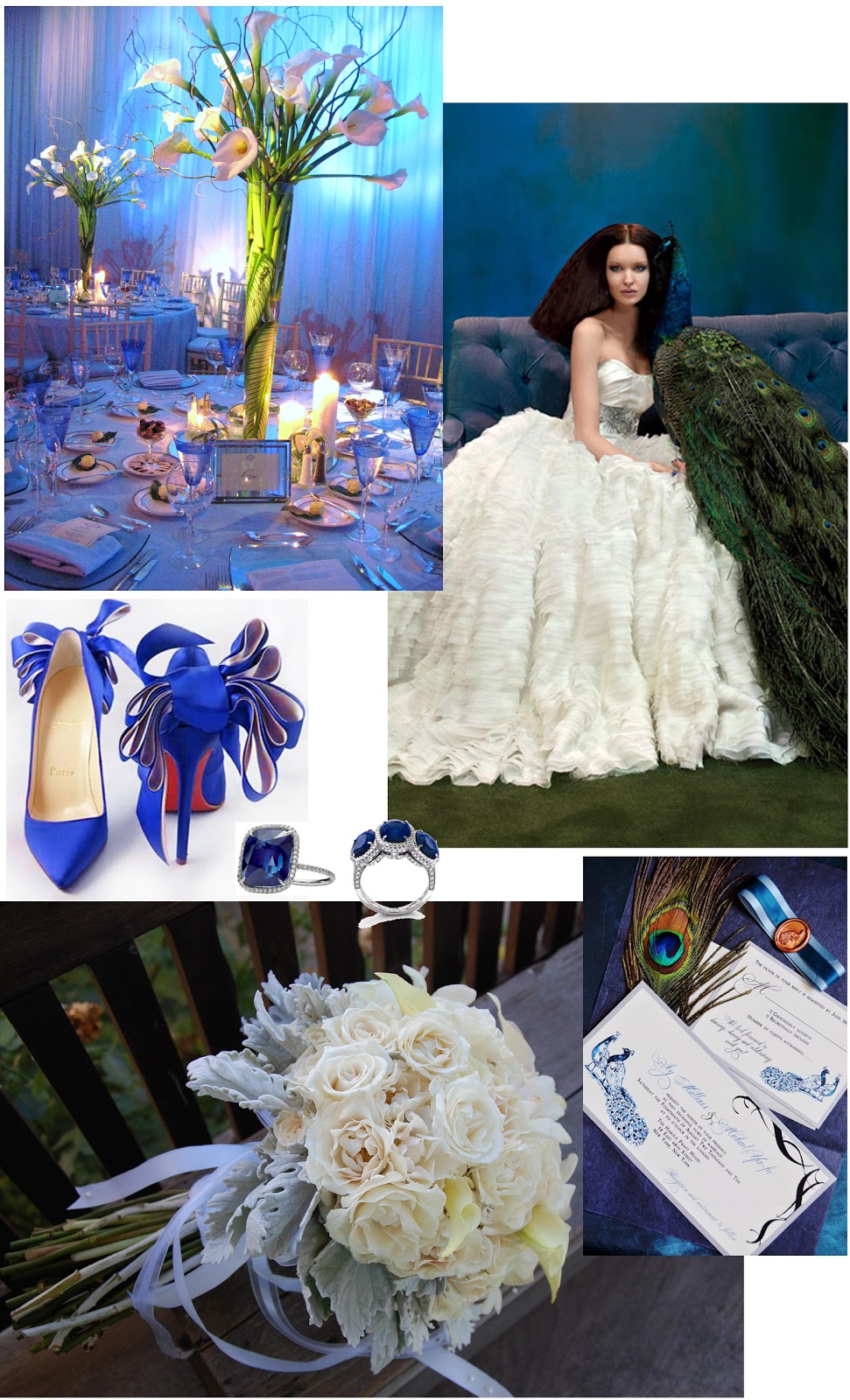 blue themed wedding decor