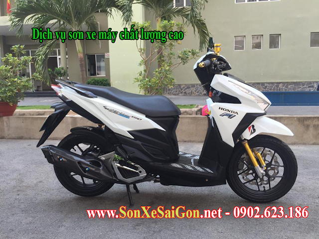 Mẫu sơn xe Honda Vario 150 màu trắng zin cực đẹp