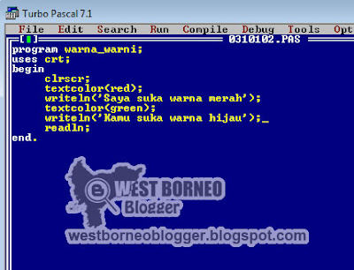 Cara Membuat Text Berwarna di Turbo Pascal