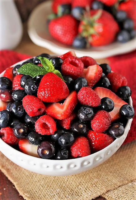 Triple Berry Fruit Salad with Vanilla Simple Syrup Image