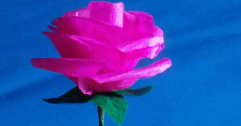 3 Langkah  Mudah Membuat  Bunga Mawar dari  Kertas Krep 