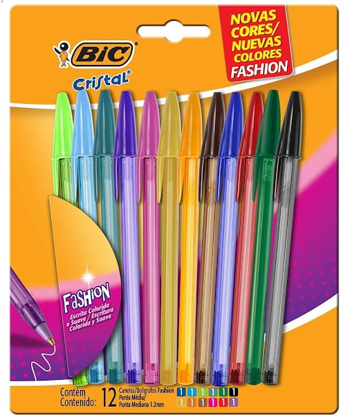 Canetas Bic Cristal Fashion