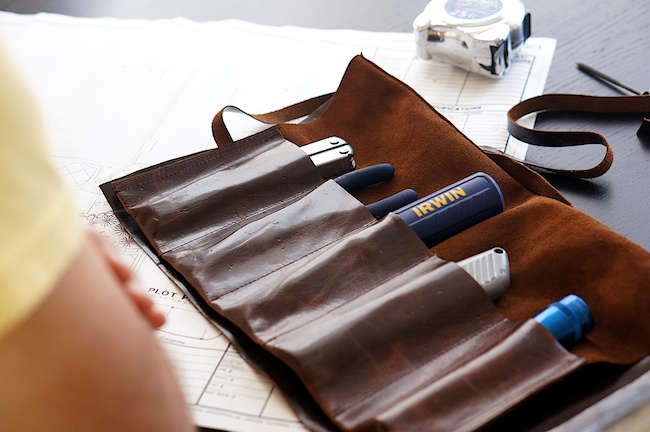 Leather Tool Roll Bag Tutorial