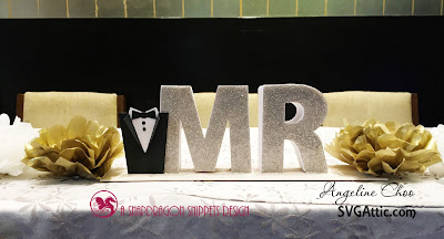 SVG Attic: Mr & Mrs box letters with Angeline #svgattic #scrappyscrappy #wedding #boxletters #mrandmrs