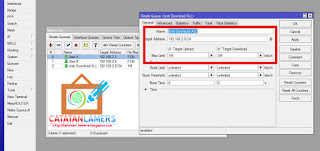 Skenario 2 - QOS Management Bandwidth Pada Mikrotik (Basic)