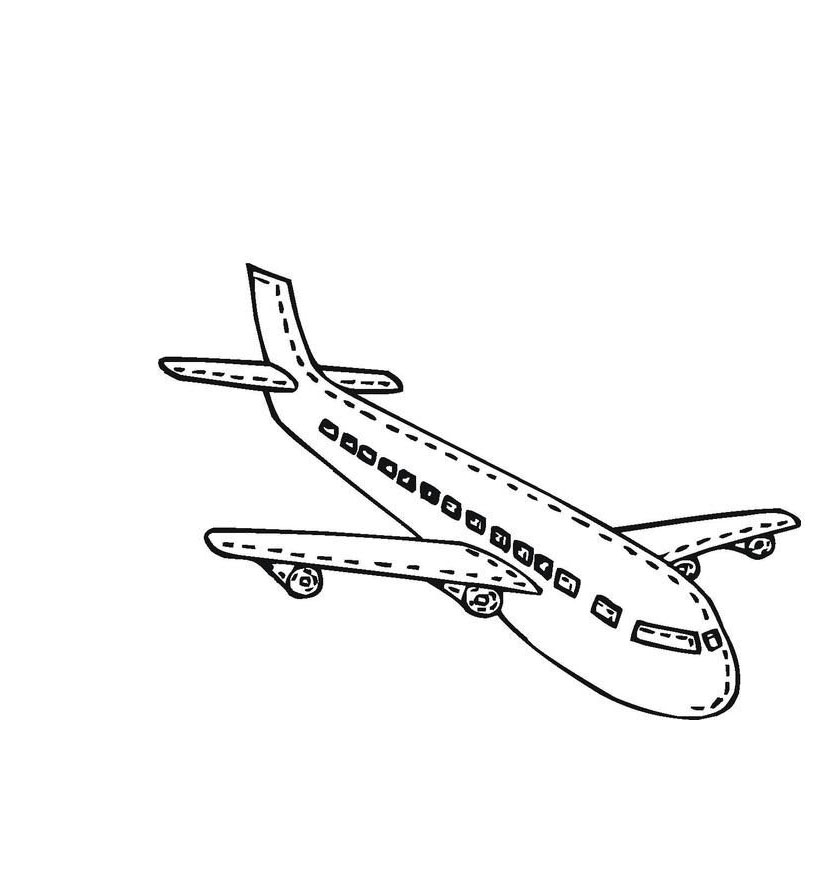 plane coloring pages