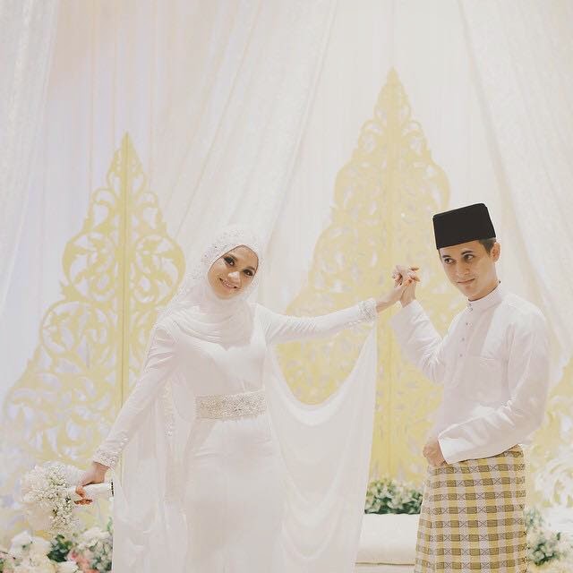 1baju nikah putih cantik isteri sam bunkface