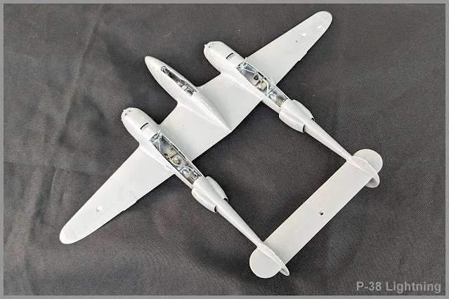 Mise en croix du P-38F/G de Tamiya au 1/48.