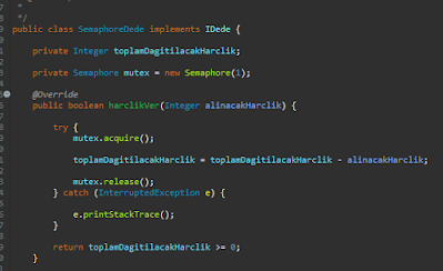 Java'da Semaphore Kullanımı Örneği