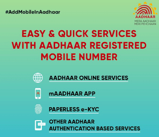How to add or update mobile number in Aadhaar Card?