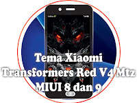 Tema Transformers Red V4 Mtz Terbaru For Xiaomi MIUI 8 dan 9