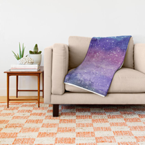 home decor, cozy, cosy, holalalilu, living room decoration, manta, watercolor, acuarela, espacio, space, stars, constellations, pattern