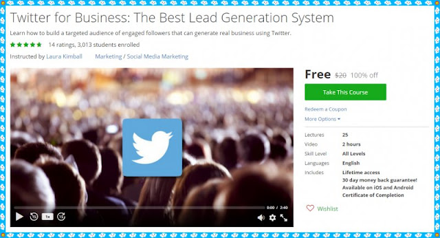 [100% Free Udemy Coupon] Twitter for Business: The Best Lead Generation System