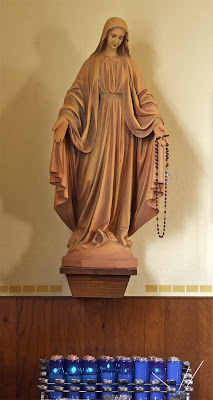 Holy Family Roman Catholic Church, in Port Hudson, Missouri, USA - statue of the Blessed Virgin Mary