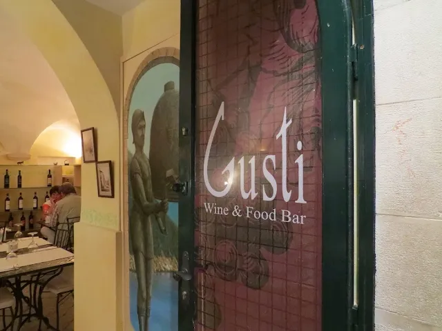 Entrance to Gusti Wine Bar on a Holiday to Dubrovnik