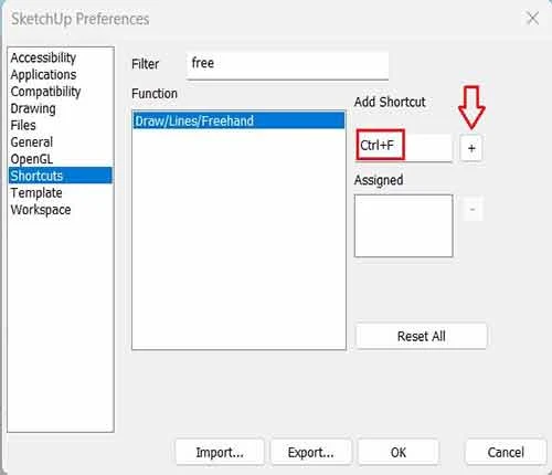 cara membuat shortcut sketchup