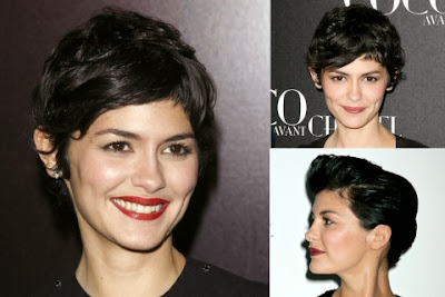 Audrey Tautou short haircut with bang