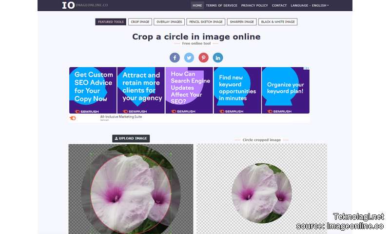 Cara Crop Foto Jadi Lingkaran Secara Online