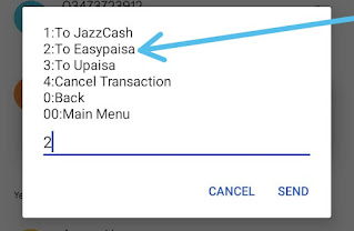 How to send money from jazzcash to easypaisa