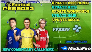 Download eFootball PPSSPP PES 2023 Update 1000 Faces And Hair Best Graphics HD Realistis