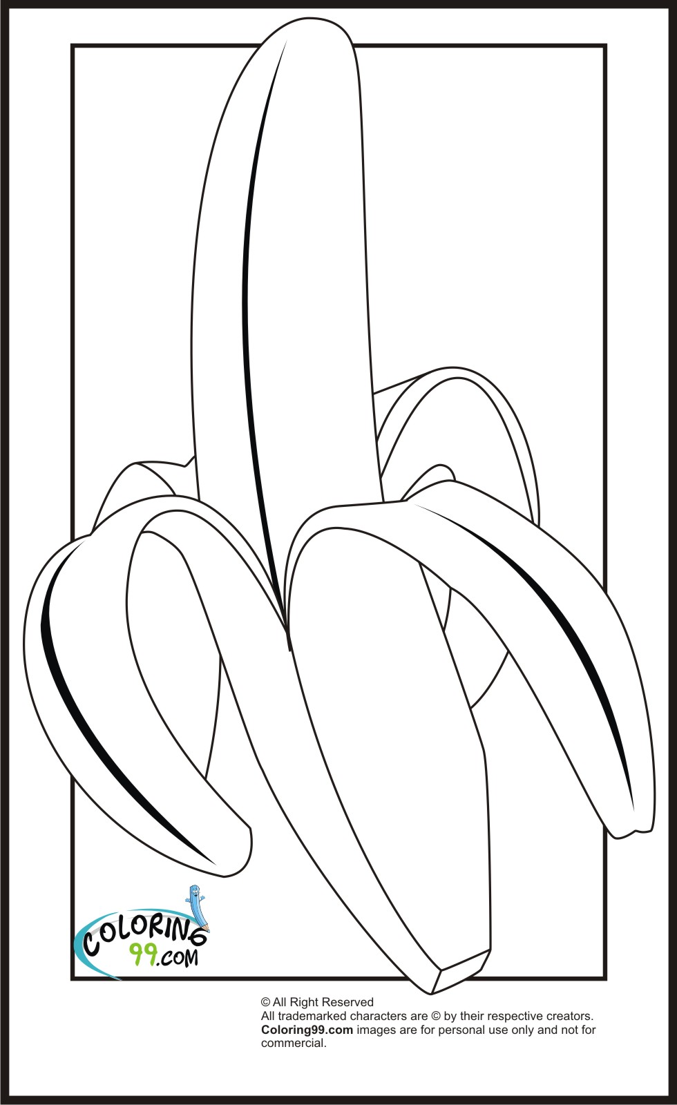 Banana Coloring Page