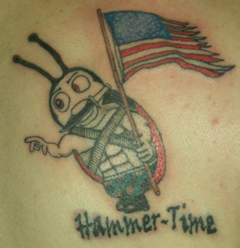 Cartoon ladybug soldier tattoo Diposkan oleh botet
