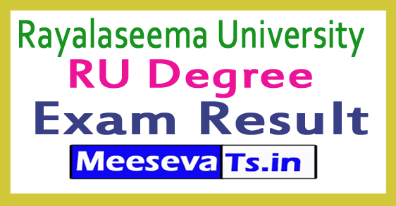 Rayalaseema University RU Degree Exam Results