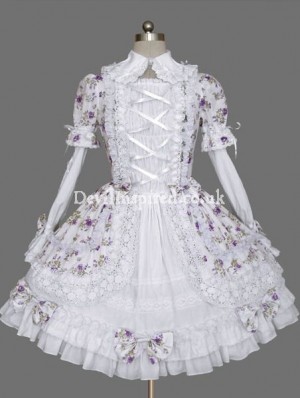 Sweet Flower Printed Rococo Lolita Dresses