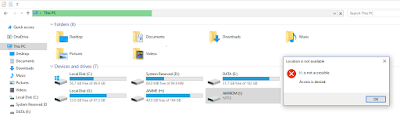 Mengatasi Drive/Partisi Access is Denied Pada Hardisk