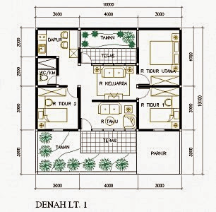 50+ Contoh Gambar Denah Rumah Minimalis Terbaru 2019 