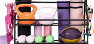 kettlebell  , Foam Roller Strap, and Resistance Bands Storage rack holder organizer with several uses, kettlebell